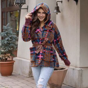 Plaid Wrap Jacket